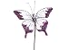 7" Princess Garden Glittering Violet Butterfly Beaded Floral Craft Pick