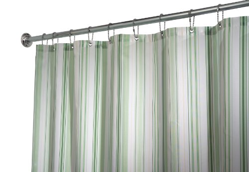 InterDesign Essex Stripe Shower Curtain Green