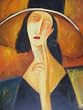 Eyed Woman Oil Painting Hand Painted and Signed 20 X 24