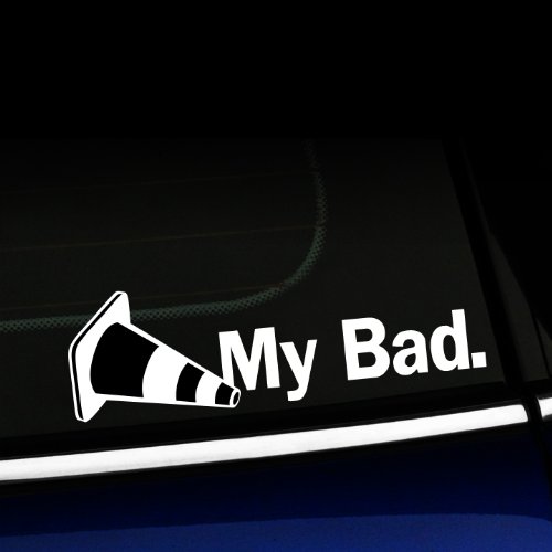 My Bad Autocross Decal White