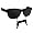 VELVET Black Dark Lenses Mustache