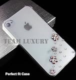 Bling Flower Crystal Rhinestone Case Cover for Iphone 4 & 4S Made with AB Color SWAROVSKI ELEMENTS