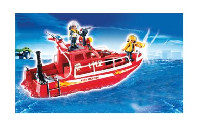 Childrens Toyshop  Third Party New : Fire Rescue Boat and Pump 3128