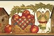 Navy Apple Season Wallpaper Border