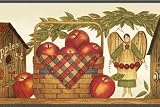 Navy Apple Season Wallpaper Border