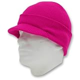 MAGENTA HOT PINK VISOR BEANIE JEEP CAP CAPS HAT HATS