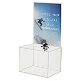 Medium Acrylic Donation & Ballot Box W/display Area