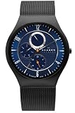 Skagen Denmark Mens Watch Black & Blue Multifunction #806XLTBN