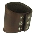 Oil Tanned Genuine Leather Wristband Brown Punk Biker