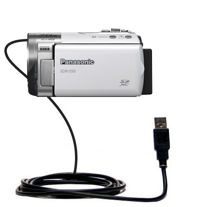 Classic Straight USB Cable for the Panasonic SDR-S50 Video Camera with Power Hot Sync and Charge capabilities - uses Gomadic TipExchange Technology