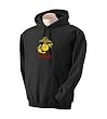 Custom U.S. Marine Corps Eagle, Globe & Anchor & USMC logo on mens & youth hooded pullover sweatshirt