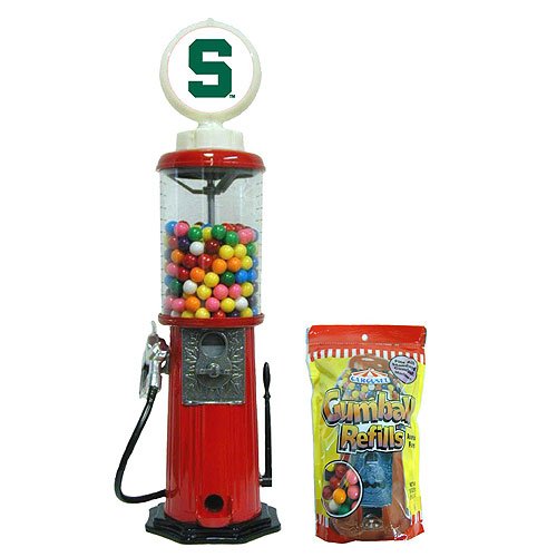 Michigan State Spartans NCAA Red Retro Gas Pump Gumball Machine