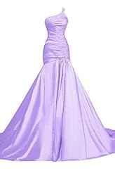 Mermaid One Shoulder Lace Backless Prom Dress/Quinceanera Dress/Party Dress/Wedding Dress  with a Court Train 