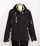 Killtec 19384  Unisex/Herren 3 in 1 Funktionsjacke mit abzipbarer Soft Shell Jacke und Kapuze Luyan, schwarz/lime innenjacke:lime (200), S