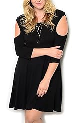 Plus Size Rayon/Viscose Mini Dress 