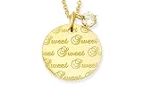 me. メッセージネックレス 95-0194 YellowGoldコーティングの画像