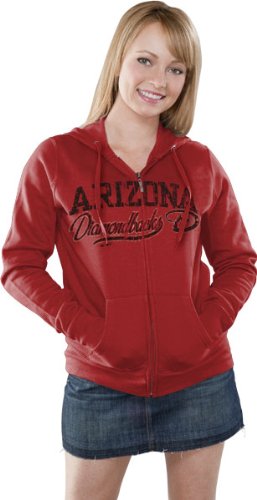 MLB Women's Arizona Diamondbacks The Beauty Long Sleeve Fullzip Fleece Hoodie (Bright Cardinal, X-Large)