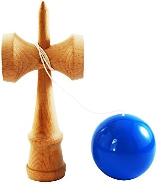Blue Kendama by Krazy Kendamas | Made of Solid Beech Wood | Improve Your Agility & Hand-Eye Coordination | No More Pink Slips