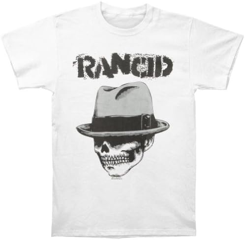 Rancid Men's Skull Hat T-shirt Large White