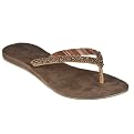 Women's Mossimo Supply Co. Lakisha Beaded Flip Flops - Bronze