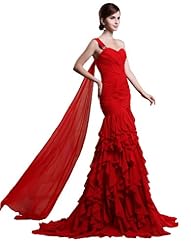 Charmeuse/Chiffon/Silk Mermaid Beaded One Shoulder Sleeveless Prom Dress 