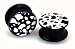 Double Sided Acrylic Screw-On Dalmatian Spots Plug - 3/4" (20mm) Internally Threaded