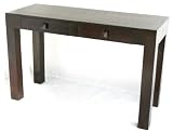 Homescapes - Dakota - Console Hall Table with Drawers - Dark - 100% Solid Mango Hard Wood - ( No Veneer ) Hand Crafted Furniture Homescapes - Dakota - Console Hall Table with Drawers - Dark - 100% Solid Mango Hard Wood - ( No Veneer ) Hand Crafted Furniture