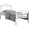 Yasmin White Single Bed with Kids Memory Foam Mattress Childs 3ft Bed and Mattress - Worldstores