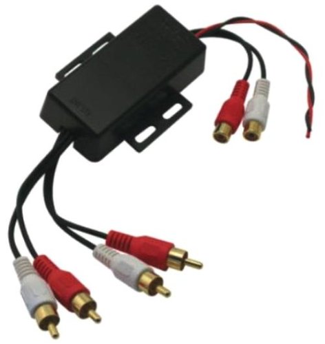 Scosche US2B 12 Volt Universal 2-Way RCA Switch Box - Audio Selector Boxes - Stereo Switch Selector - RCA Switcher - Stereo Splitter Box - Ideal for Connecting Dual Audio Sources to a Car Amplifier