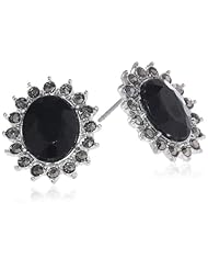 1928 Jewelry "Basic Classics" Faceted Button Stud Earrings