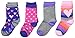 Stride Rite Girls' Little 4pk Hearts Crews, Assorted Bright, Sock: 8-9.5 / Shoe: 13-4