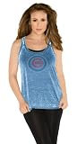 MLB Women's Chicago Cubs Burnout Tank Top (Blue, Large)