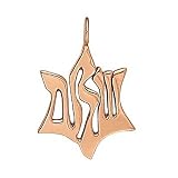 14K Rose Gold Star of David Pendant