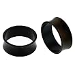 Black Titanium Double Flare Plug, 7/8" (22MM). Sold as a Pair