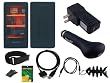 9 items Premium Bundle for Microsoft Zune HD 16GB 32GB Series ,includes (Black Silicone Skin Case +usb Car Charger +usb Wall Charger + usb data cable +3.5mm Aux mp3 cable + LCD Screen Protector + Adjustable Armband + Blet Clip + Fishbone Keychain)