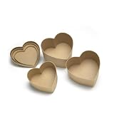 Paper Mache Large Box Set Of 3 Heart