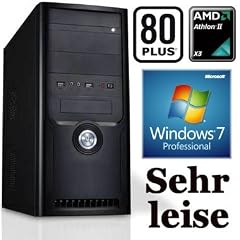 #3878 SUPER FL�STER (quasi unh�rbar) STROM SPAR Office / Multimedia COMPUTER | Windows 7 Professional 64Bit | BeQuiet 80PLUS Super Silent 300W Netzteil mit 80Plus Zertifizierung | Triple-Core! AMD Athlon2 X3 455 (3x3.3 GHz) | 320GB SATA II | 4096MB DDR3 1333 | M5A78L-M 760G | USB3 | AMD Radeon HD3000 1024 MB mit DVI/HDMI/VGA | ASUS 24x DVD-Brenner | CardReader | 7.1 Sound | GigabitLAN