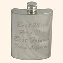 6oz Best Man pewter flask