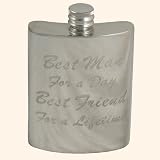 6oz Best Man Pewter Flask