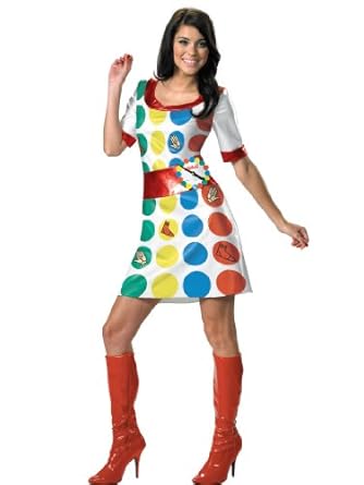 Amazon.com: 70s Twister Costume Dress with Spinner Easy