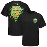 Checkered Flag #7 Danica Patrick Black Tribal T-shirt (Large)