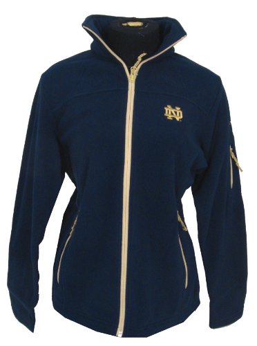 Columbia Notre Dame Fighting Irish Give and Go Full Zip Women's Fleece Jacket - Collegiate Navy-M