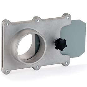 Dust Collection Fitting, Blast Gate, Aluminum, 2-1/2" OD