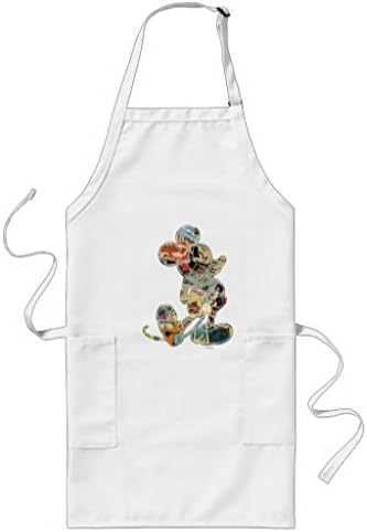Comic Art Mickey Mouse White Long Apron