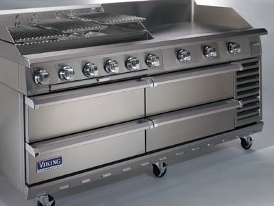Viking Commercial V72RBS 72-in Side Mount Refrigerated Base w/ Stainless Front, Sides & Top, Kickplate, Each
