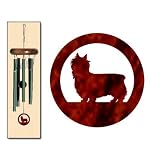 Silky Terrier Wind Chimes X-SMALL Forest Green