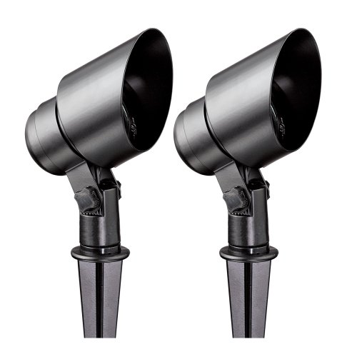 Malibu 2-Pack Low Voltage 10-Watt Halogen Floodlight, plus 50-Feet Cable and 44-Watt Power Pack/Timer, Black #LT90002T