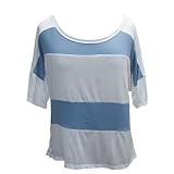 YogaColors Womens Wide Stripe Slouchy Tee