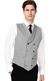 Double Breasted Wedding Waistcoat with Wool