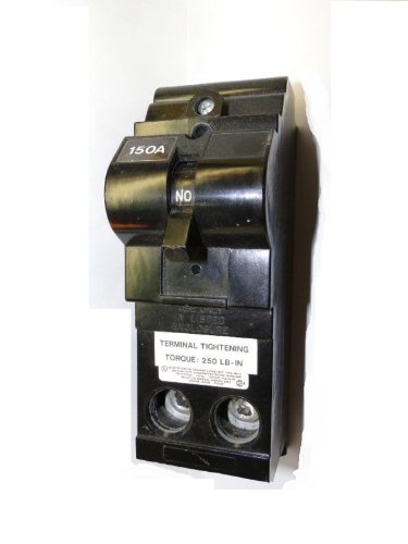 mda-200 2 Pole, 200 Amperes, 10kA Maximum Symmetrical Amperes Interrupting Capacity Rating @ 240 Volts A.C., Plug-In, Main Residential, Thermal Magnetic Circuit Breaker. * Wire enters the lug terminals parallel to the action of the handle